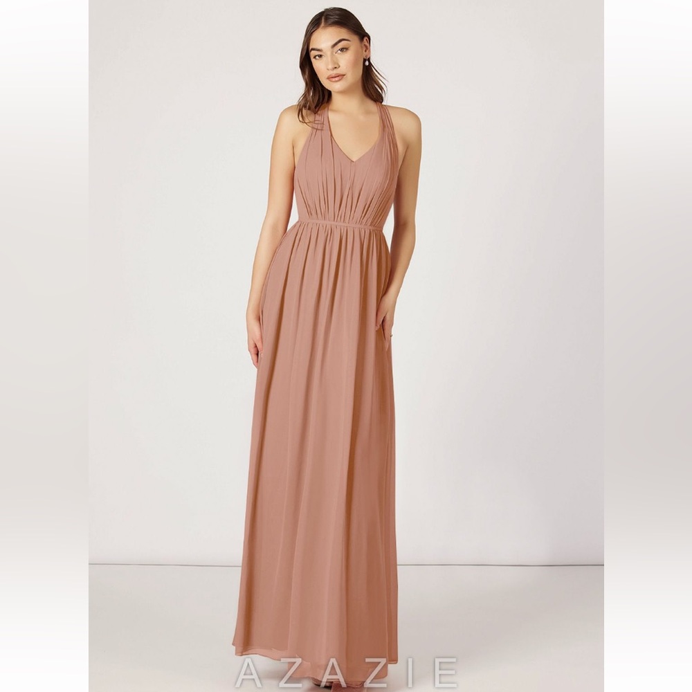 Azazie Champagne Rose Bridesmaid Dress